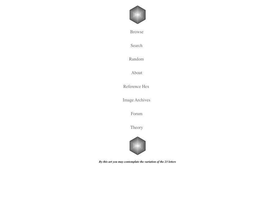Screenshot of Library of Babel