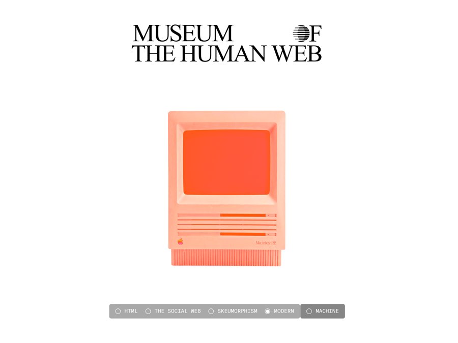 Screenshot of Museum of the Human Web