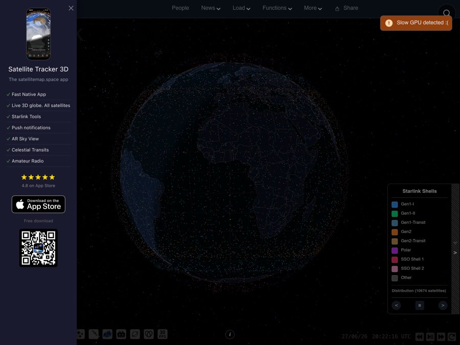 Screenshot of satellitemap.space
